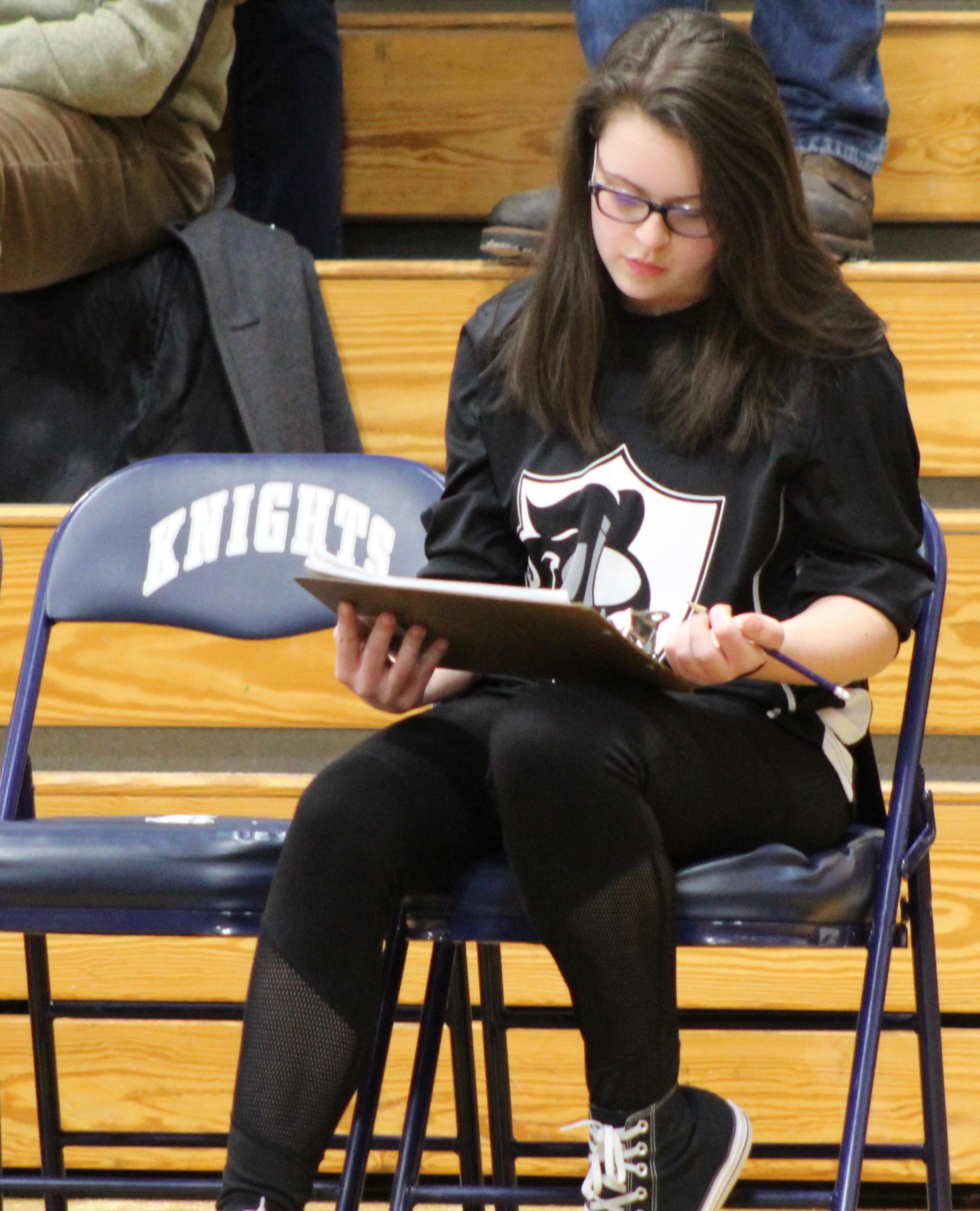 Photo of student at a basketball game