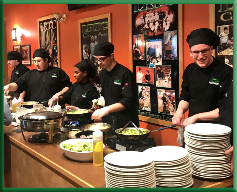 Photo of students at the Green Ladle Culinary Art School in Lewiston, Maine